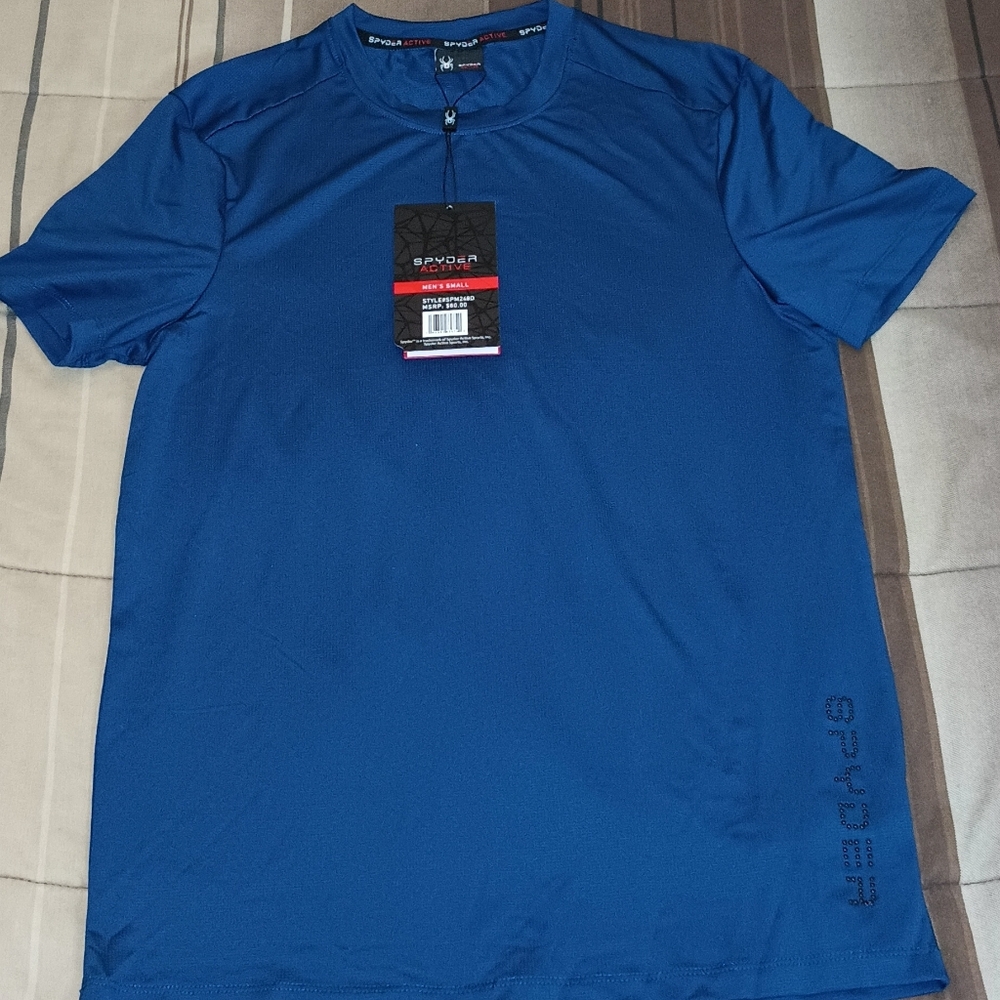 Men's Spyder Vibrant Blue‎ Short Sleeve Tee S